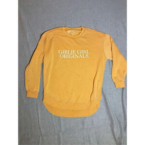Womens Girlie Girl Originals Sweater Size XL yellow Sorority Girl Cute Warm Fall
